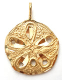 Michael Anthony 14K Yellow Sand Dollar Charm Pendant - The Jewelry Lady's Store
