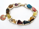 Multi Gemstone Vintage Bracelet 7" - The Jewelry Lady's Store