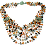 Multi Strand Gemstone Bead Bib Necklace - The Jewelry Lady's Store