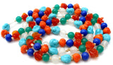 Czech Glass Lampwork Bead Necklace 34" Art Deco - The Jewelry Lady's Store
