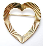 Napier Gold Over Sterling Silver Heart Pin - The Jewelry Lady's Store