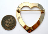 Napier Gold Over Sterling Silver Heart Pin - The Jewelry Lady's Store