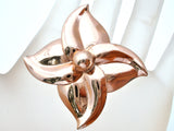 Napier Rose Gold Washed Sterling Silver Flower Brooch Pin - The Jewelry Lady's Store