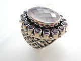 Nicky Butler Amethyst & Rose Quartz Ring Size 7 - The Jewelry Lady's Store
