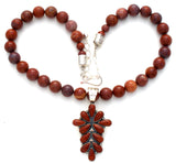 Red Jasper Bead Pendant Necklace by Jay King - The Jewelry Lady's Store