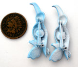 Pair Of Blue Bird Brooches Pins Vintage - The Jewelry Lady's Store