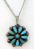 Petit Point Turquoise Necklace Vintage - The Jewelry Lady's Store