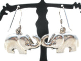 Puffed Elephant 925 Earrings Dangle Vintage - The Jewelry Lady's Store
