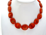 GSJ Hand Knotted Red Bead Necklace 14K - The Jewelry Lady's Store