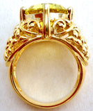Ross Simons Yellow Quartz Sterling Silver Ring Size 5 - The Jewelry Lady's Store