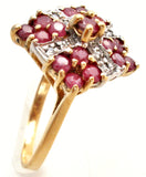 Ruby & Diamond 10K Gold Ring Size 7 Vintage - The Jewelry Lady's Store