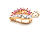 Ruby & Diamond Vermeil 925 Pendant - The Jewelry Lady's Store