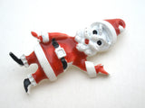Santa Claus Brooch Pin Red & White Enamel Vintage - The Jewelry Lady's Store