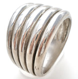 Stacked Band Ring Sterling Silver Size 8 - The Jewelry Lady's Store