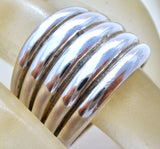 Stacked Band Ring Sterling Silver Size 8 - The Jewelry Lady's Store