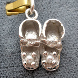 Sterling Silver Baby Booties Charm Vintage - The Jewelry Lady's Store