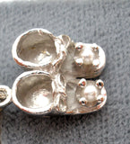 Sterling Silver Baby Booties Charm Vintage - The Jewelry Lady's Store