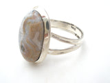 Sterling Silver Brown Agate Ring Size 10 - The Jewelry Lady's Store