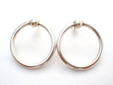 Sterling Silver Circle Earrings Vintage - The Jewelry Lady's Store