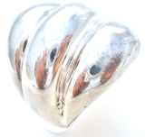 Sterling Silver Dome Shrimp Ring Size 8 - The Jewelry Lady's Store