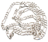 Sterling Silver Figaro Chain Necklace 36" - The Jewelry Lady's Store