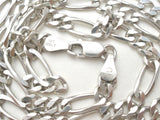 Sterling Silver Figaro Chain Necklace 36" - The Jewelry Lady's Store