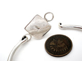 Sterling Silver Jasper Bangle Bracelet Vintage - The Jewelry Lady's Store