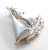 Sterling Silver Sailboat Pendant Vintage - The Jewelry Lady's Store