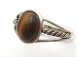 Sterling Silver Tiger's Eye Ring Size 10 - The Jewelry Lady's Store
