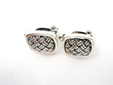 Sterling Silver Braided Clip On Earrings - The Jewelry Lady's Store