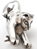 Sterling Silver Kitty Cat Brooch Pin Vintage - The Jewelry Lady's Store