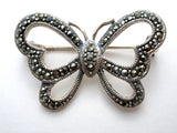 Sterling Silver Open Work Butterfly Brooch Pin - The Jewelry Lady's Store