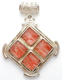 Sterling Silver Pendant with Pink Art Glass - The Jewelry Lady's Store