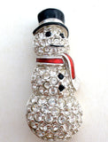 Swarovski Snowman Brooch Pin Vintage - The Jewelry Lady's Store