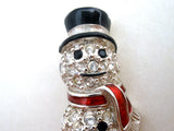 Swarovski Snowman Brooch Pin Vintage - The Jewelry Lady's Store