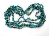 Turquoise Nugget Bead Necklace 85" Long SX - The Jewelry Lady's Store