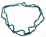 Turquoise Nugget Bead Necklace 85" Long SX - The Jewelry Lady's Store