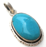 Turquoise Pendant Sterling Silver Vintage - The Jewelry Lady's Store