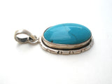 Turquoise Pendant Sterling Silver Vintage - The Jewelry Lady's Store
