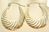 Vermeil 925 Shrimp Hoop Earrings Jordan - The Jewelry Lady's Store
