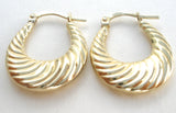 Vermeil 925 Shrimp Hoop Earrings Jordan - The Jewelry Lady's Store