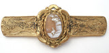 Victorian Gold Filled Carved Shell Cameo Brooch Pin - The Jewelry Lady's Store