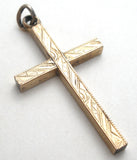 Victorian Gold Plated Cross Pendant - The Jewelry Lady's Store