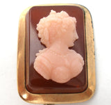 Victorian Hard Stone Cameo Stick Pin - The Jewelry Lady's Store