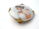Victorian Lady Portrait Brooch Pin - The Jewelry Lady's Store
