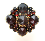 Victorian Bohemian Garnet Ring 14K Gold - The Jewelry Lady's Store