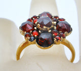 Victorian Bohemian Garnet Ring 14K Gold - The Jewelry Lady's Store