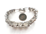 Vintage Bracelet with Clear Rhinestones 7.25" - The Jewelry Lady's Store