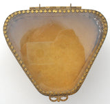Vintage Brass & Beveled Glass Jewelry Box / Casket - The Jewelry Lady's Store