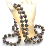 Vintage Brown Jasper Bead Necklace 34" - The Jewelry Lady's Store